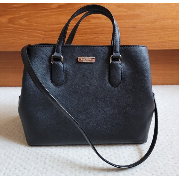 kate spade new york Handbags - EUC KATE SPADE Black Laurel Way Evangelie Satchel Crossbody Bag